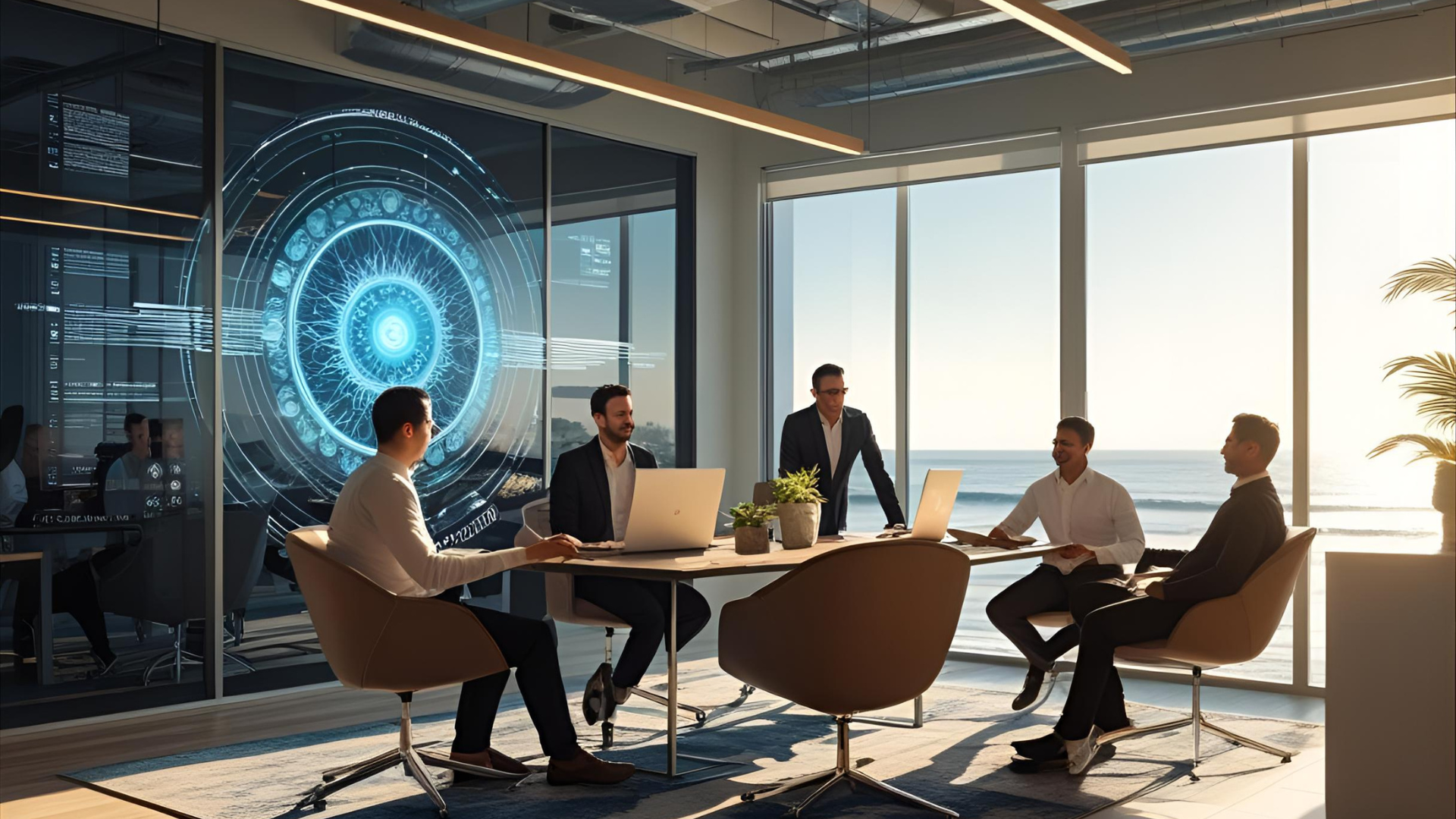 Generative AI in a newport beach office