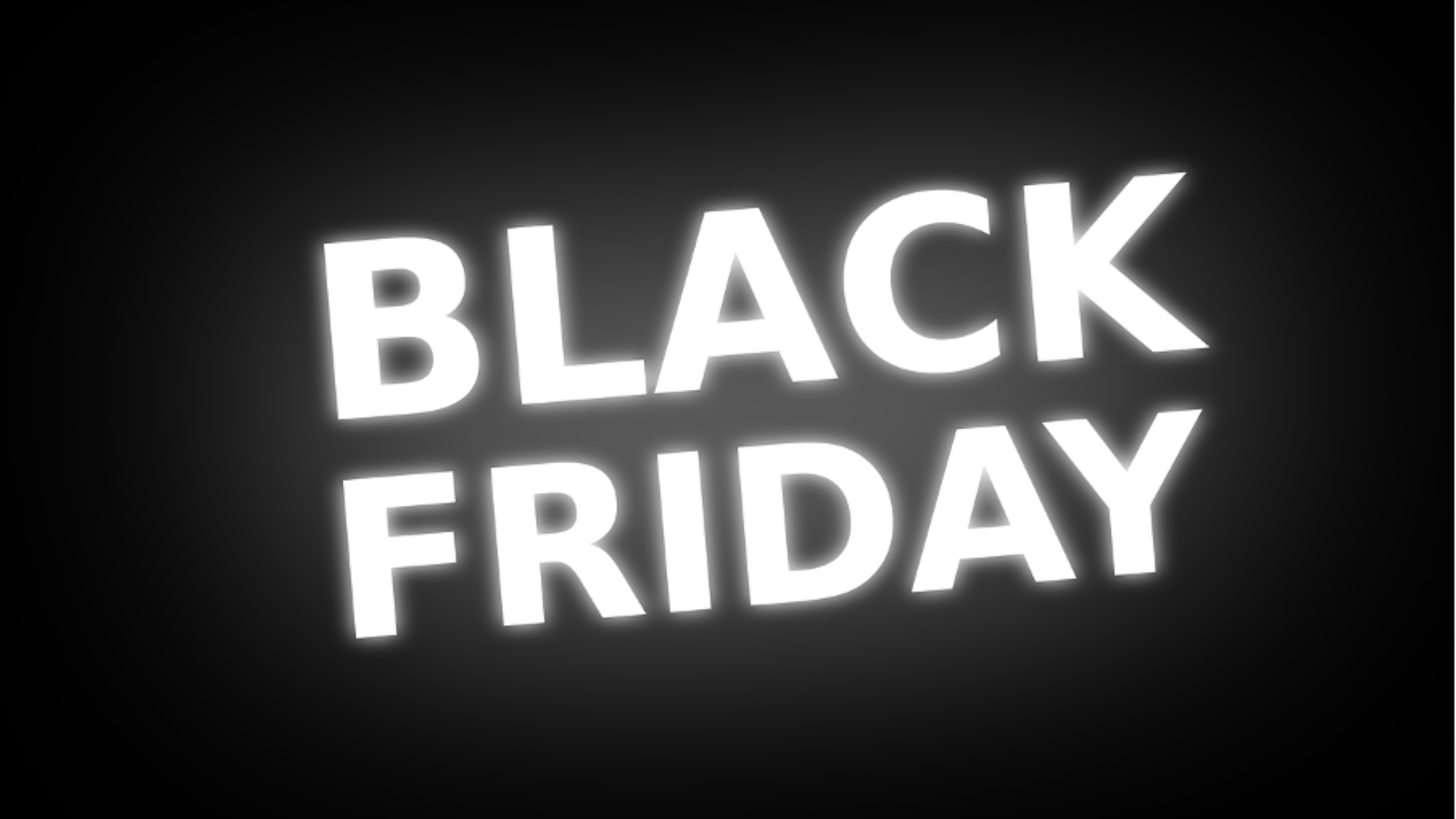 Black Friday text on black background