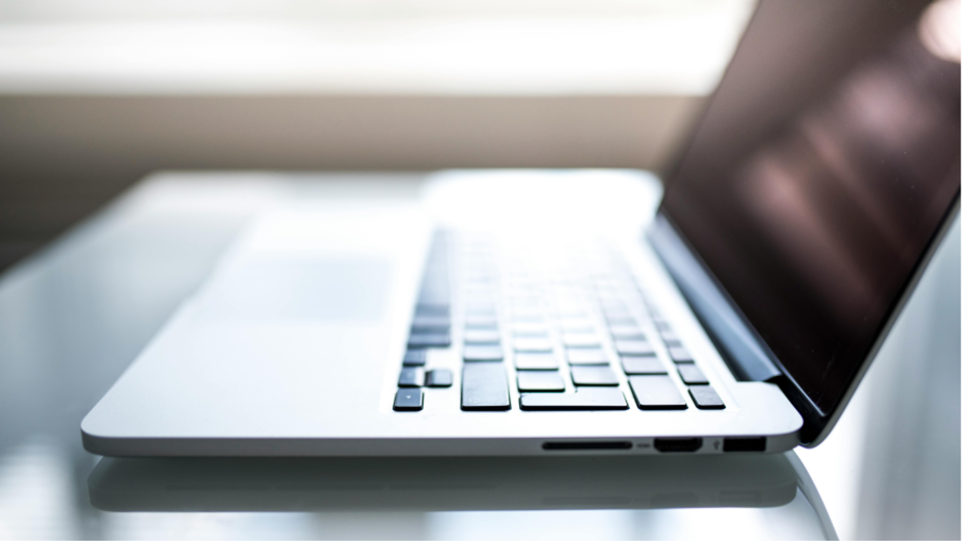 laptop on a desk