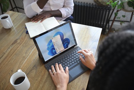 laptop on microsoft edge