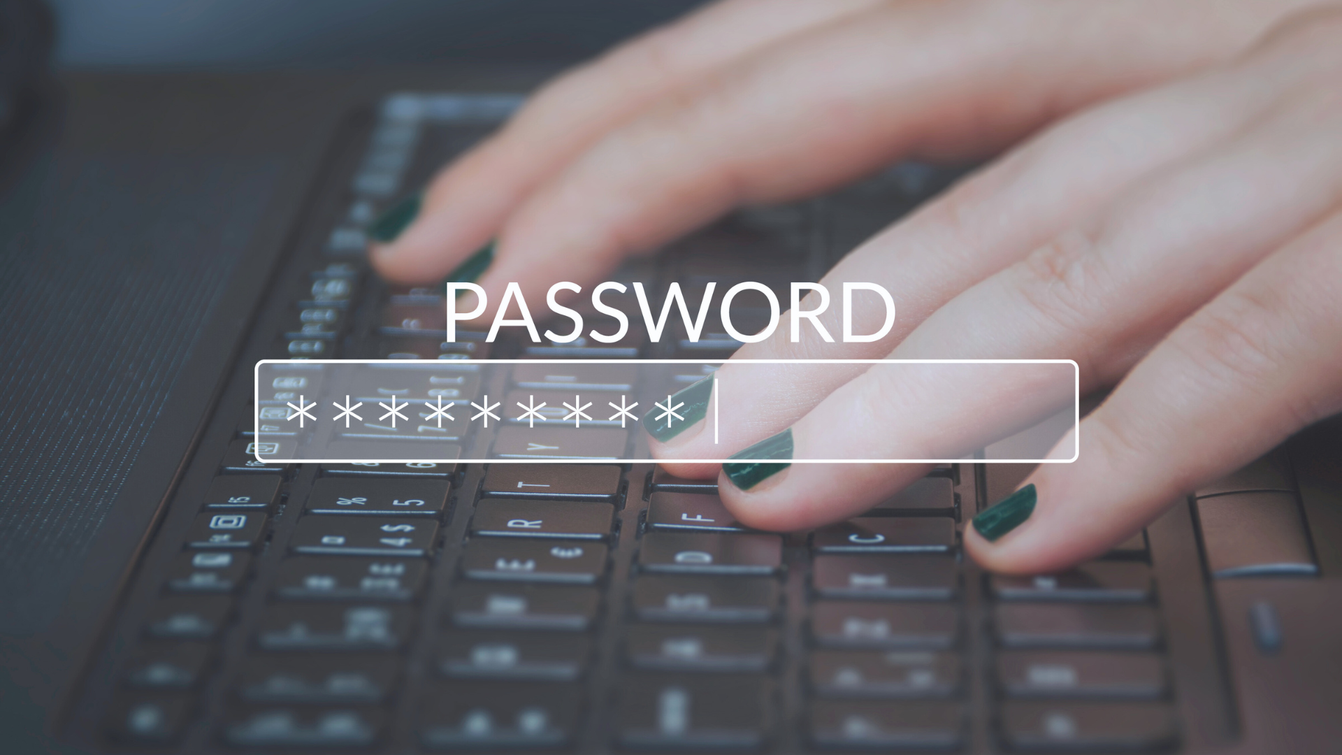 password being typed in