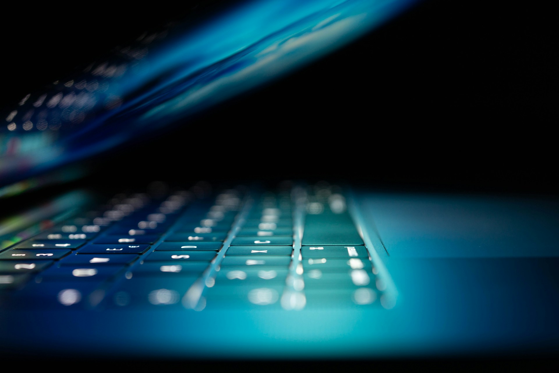 laptop with keyboard lit up
