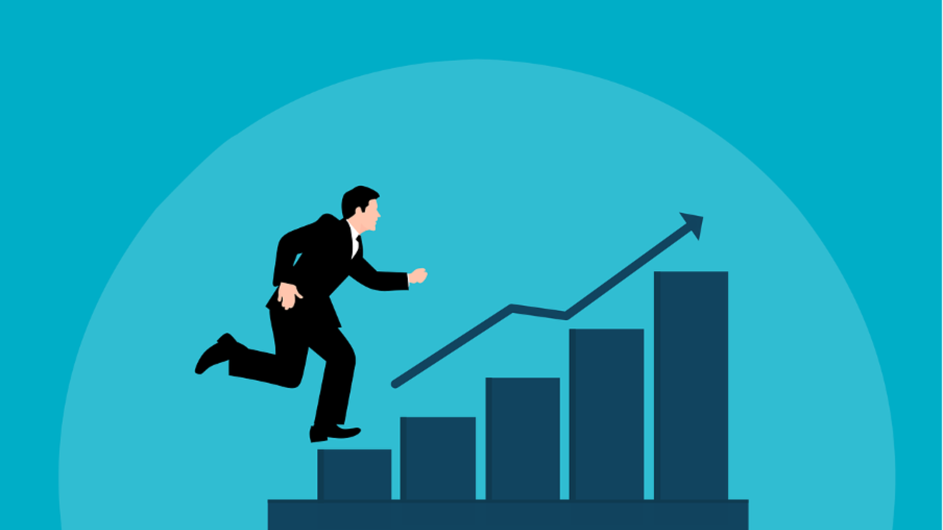 person climbing a chart that looks like a ladder