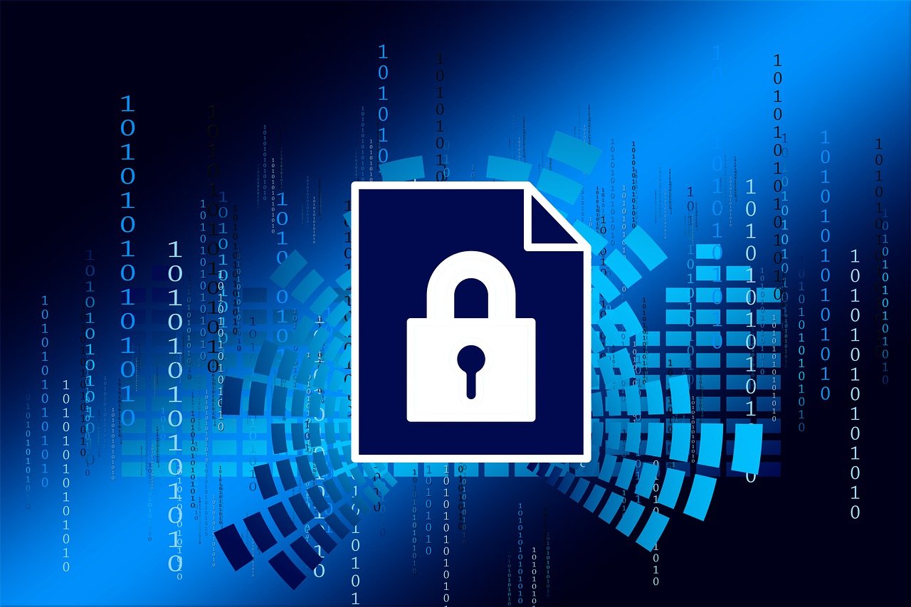 blue background with lock