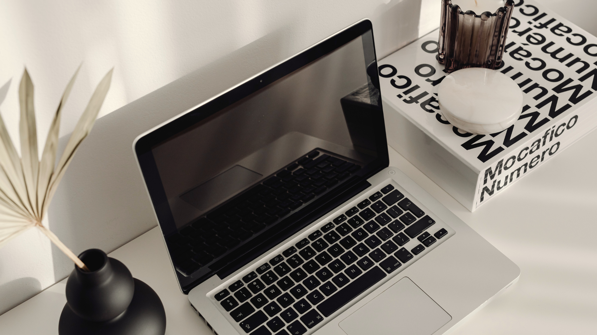 laptop sitting on a desk